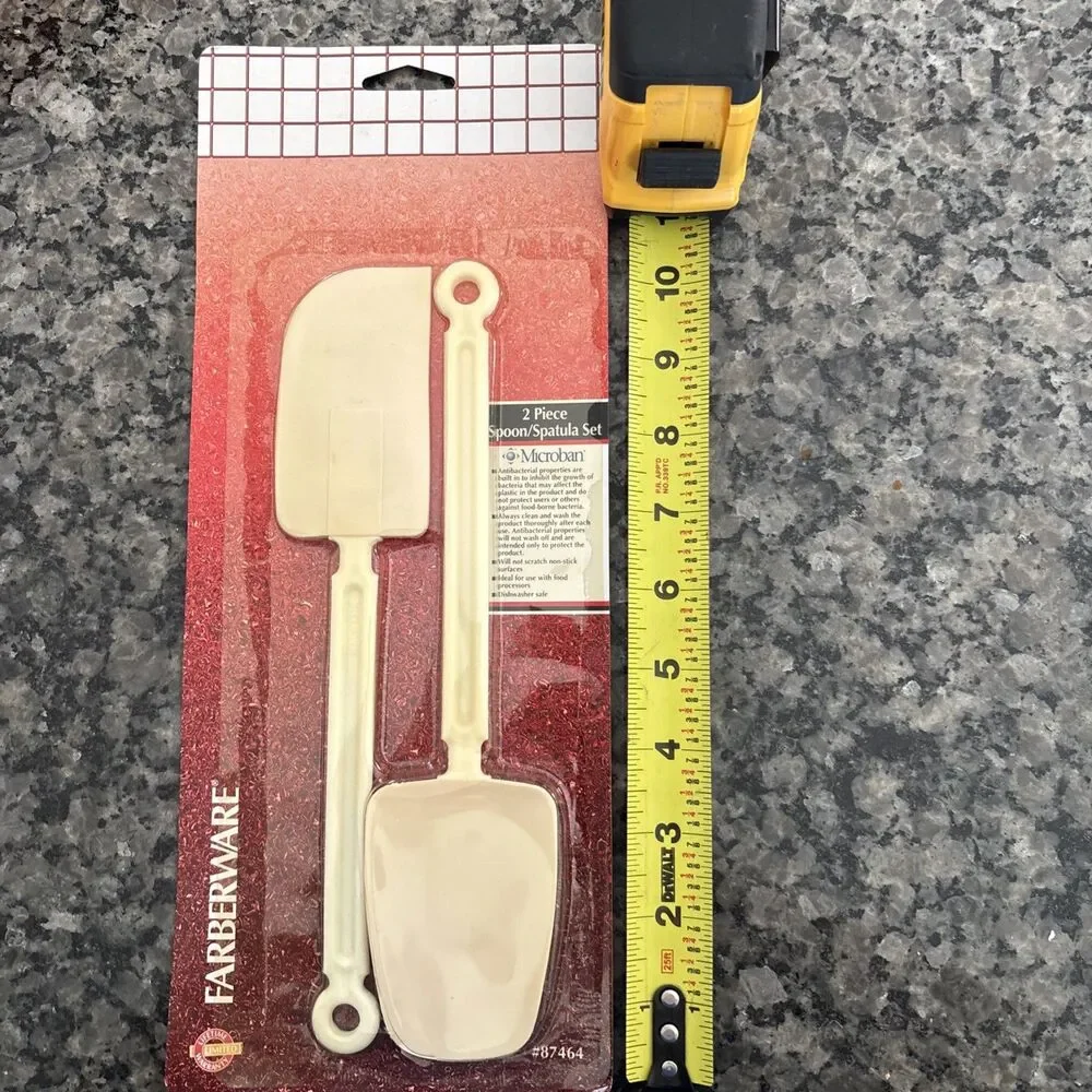 Vintage Faberware Microban Spatula and Spreader Set New In Package Retro